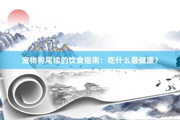 宠物狗尾续的饮食指南：吃什么最健康？